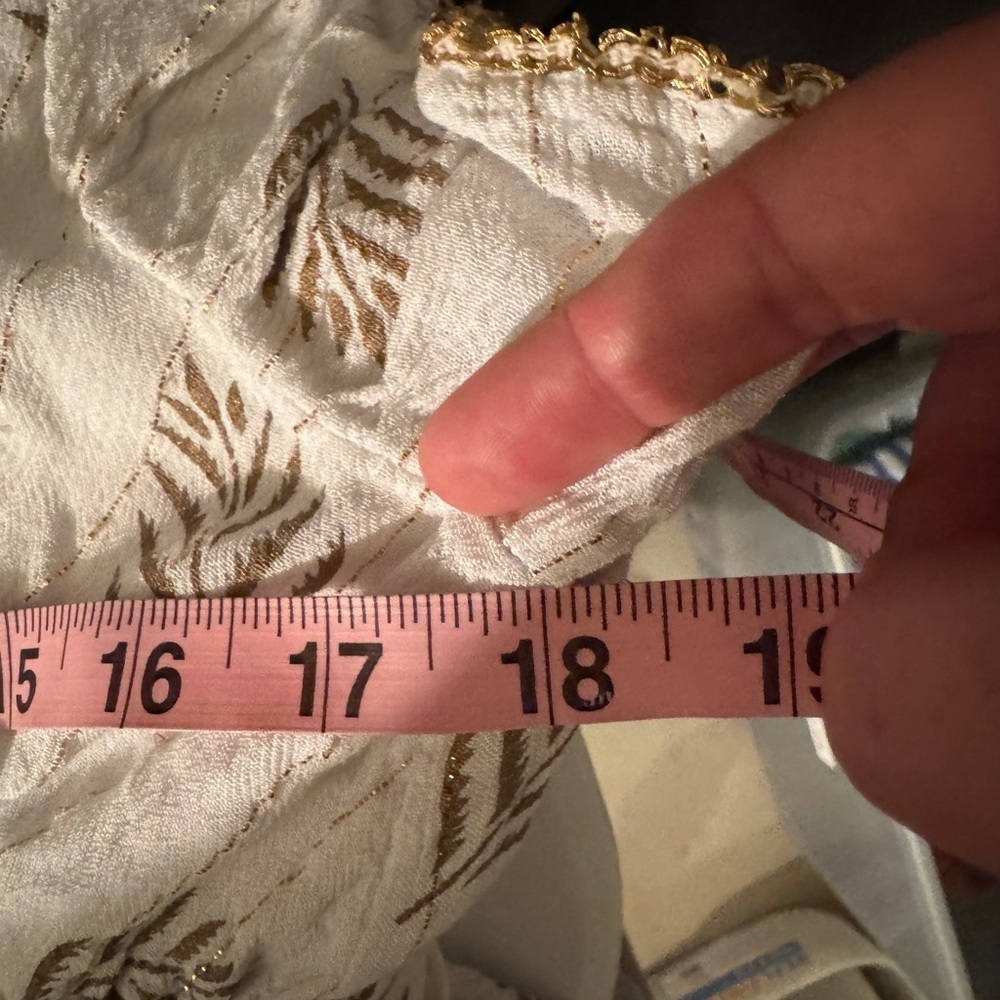 Boho Maxi Dress | Embroidered Leaf Print | Made in India | No Tag, Approx XL - Picture 4 of 4